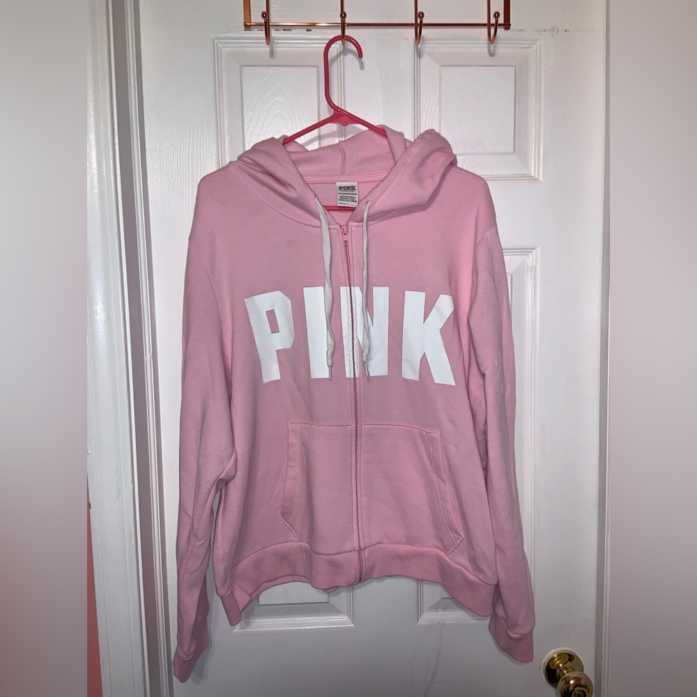 NEW PINK zip up hoodie
